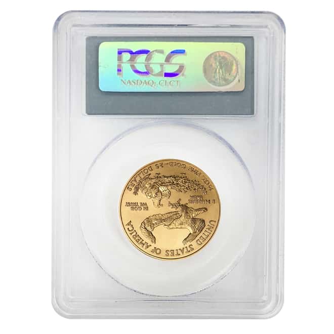 2008 W 1/2 oz $25 Burnished Gold American Eagle PCGS MS 70