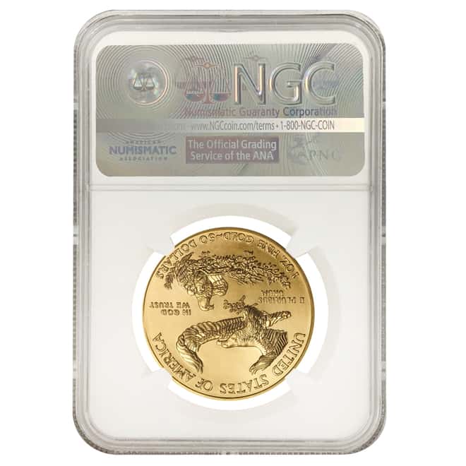 2015 1 oz $50 Gold American Eagle NGC MS 70 (Buchanan Signature Label)