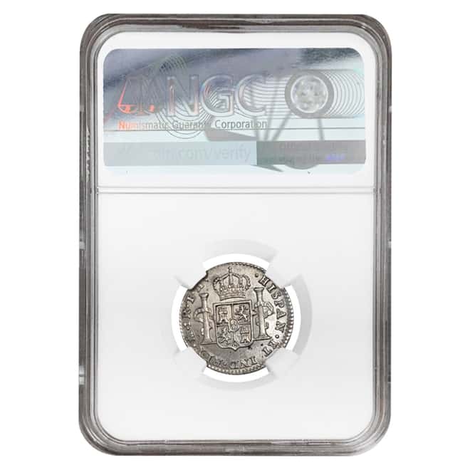 1810/09 Mexico Spanish Colony Real Silver Coin NGC MS 61