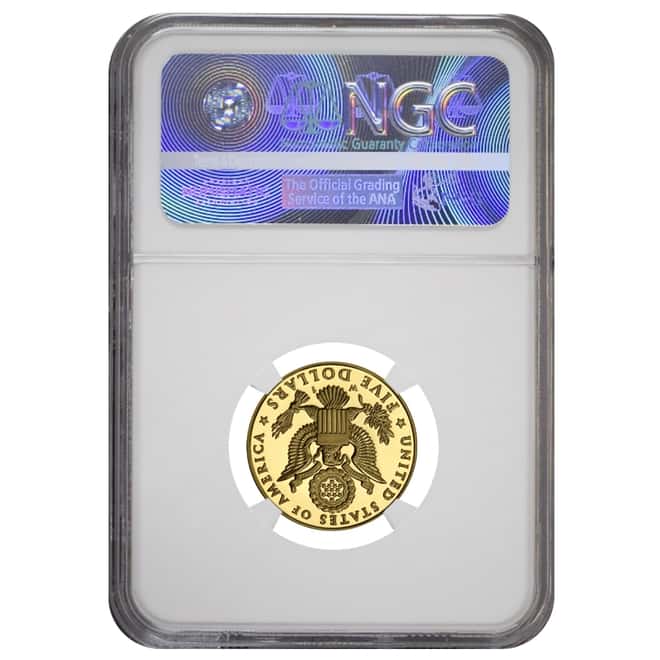 2008 W Gold $5 Proof Commemorative Bald Eagle NGC PF 70 UCAM