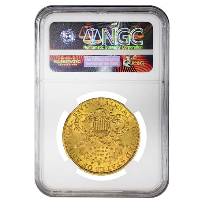 1883 CC $20 Liberty Head Double Eagle Gold Coin NGC AU 58+