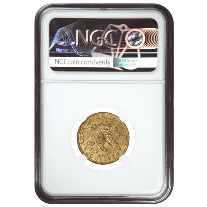 $5 Gold Half Eagle Liberty Head NGC AU 55 (Random Year)