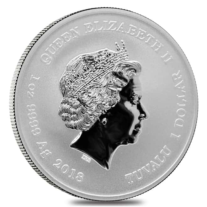 2018 1 oz Tuvalu Black Panther Marvel Series Silver Coin .9999 Fine Silver BU In Cap