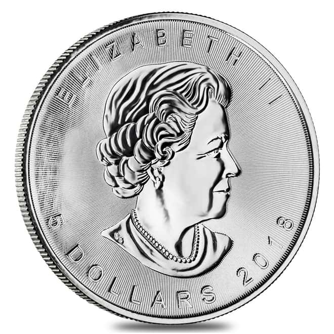 2018 1 oz Silver Canadian Incused Maple Leaf .9999 Fine $5 Coin BU