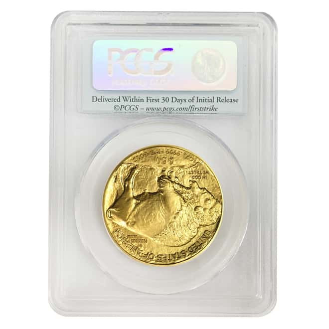 2010 1 oz Gold Buffalo $50 Coin PCGS MS 70 First Strike