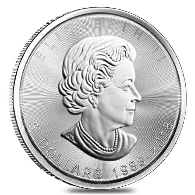 2018 1 oz Silver Canadian Maple Leaf 30th Anniversary .9999 Fine $5 Coin BU