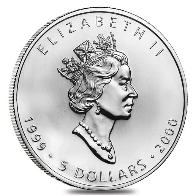 1999/2000 1 oz Silver Canadian Maple Leaf Millennium Privy .9999 Fine $5 Coin BU (Sealed)