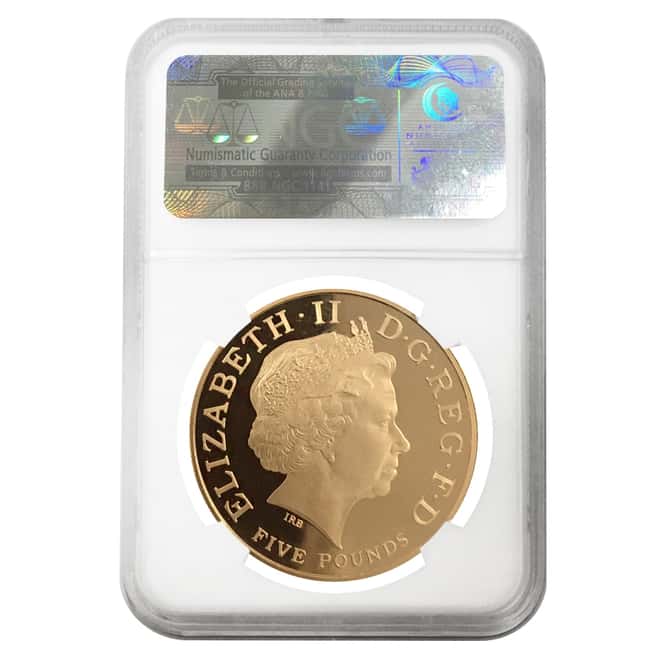 2009 Great Britain Proof Gold 5 Pounds Olympics Countdown NGC Gem Proof