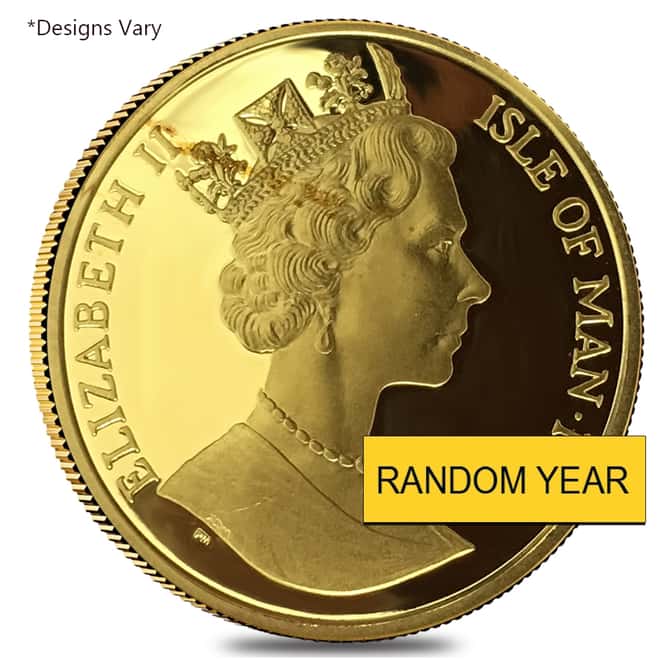 1 oz Isle of Man Gold Cat BU/Proof .9999 Fine (Random Year)