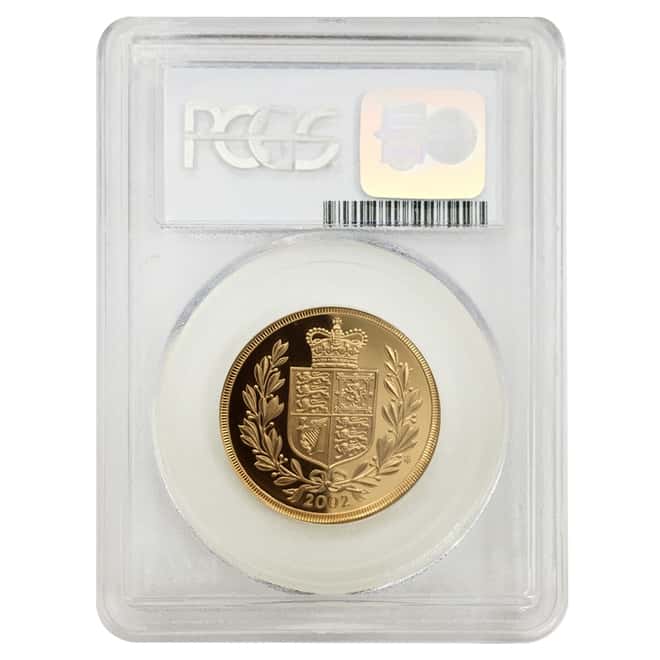 2002 Great Britain Proof Gold 2 Pound Sovereign Golden Jubilee PCGS PF 69 DCAM