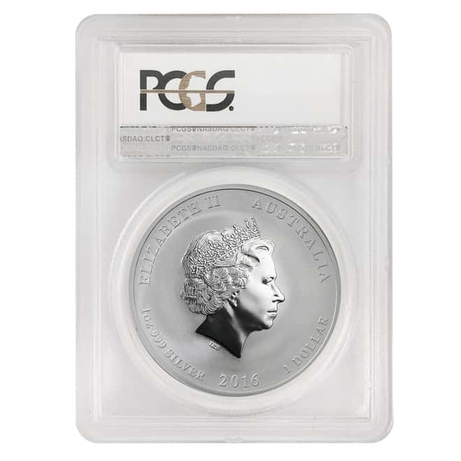 2016 1 oz Silver Year of The Monkey Australia Perth Mint PCGS MS 69 First Strike