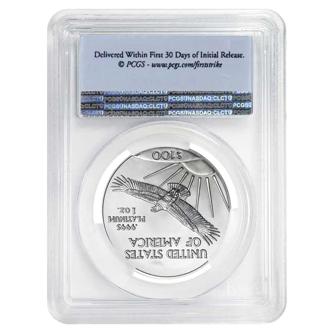 2018 1 oz Platinum American Eagle PCGS MS 70 First Strike