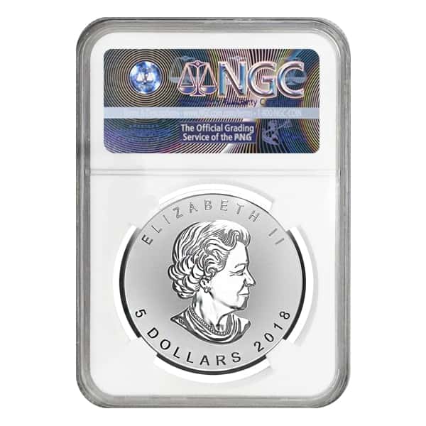 2018 1 oz Silver Canadian Maple Leaf Lunar Dog Privy NGC PF 69 First Day of Issue