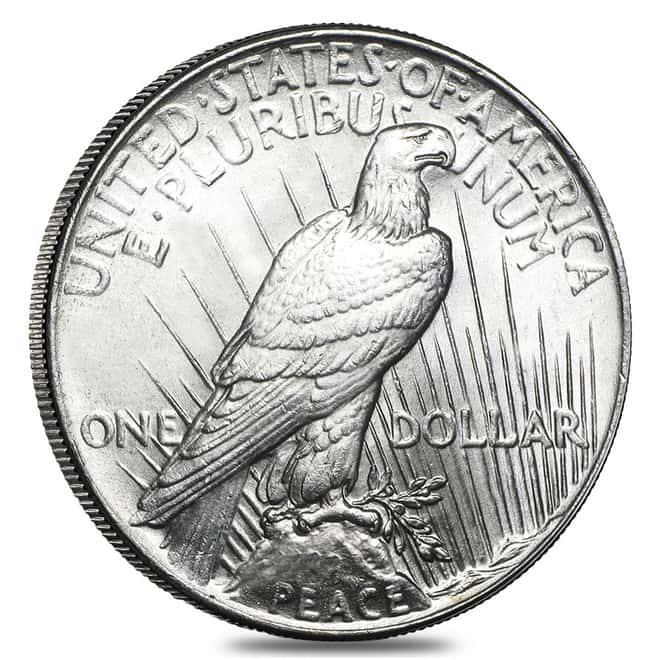 1925 Silver Peace Dollar BU 
