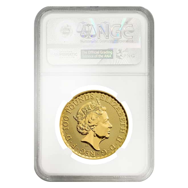 2017 Great Britain 1 oz Gold Britannia 30th Anniversary Privy NGC MS 69