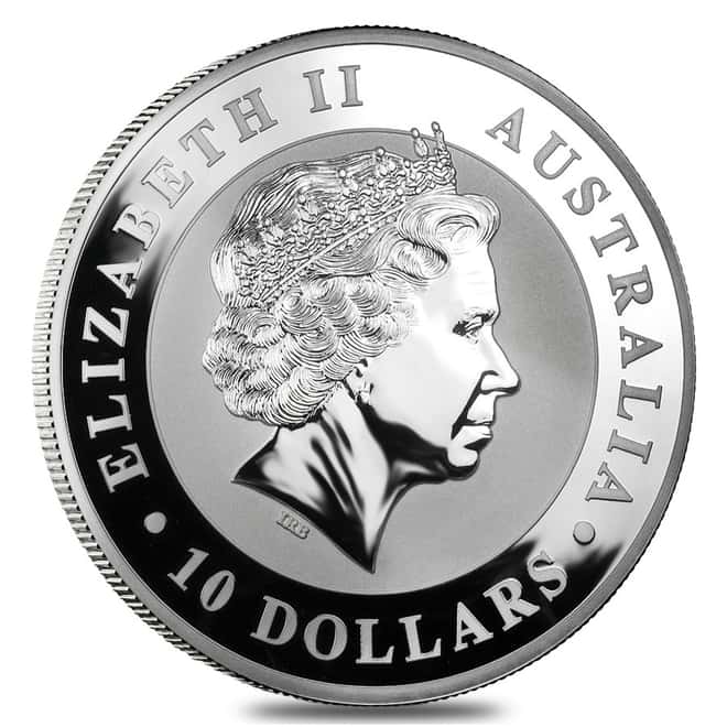 2014 10 oz Silver Australian Kookaburra .999 Fine BU In Cap