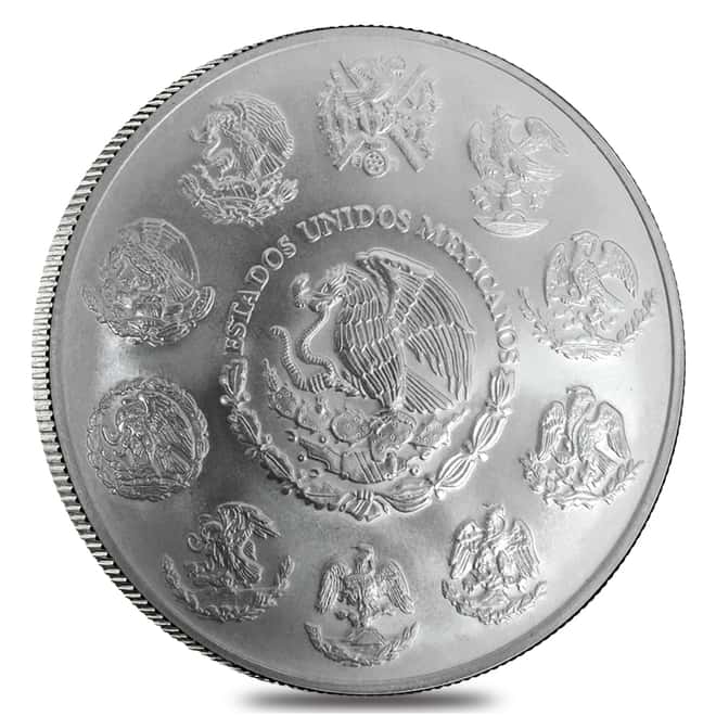 1996 5 oz Mexican Silver Libertad Coin .999 Fine BU