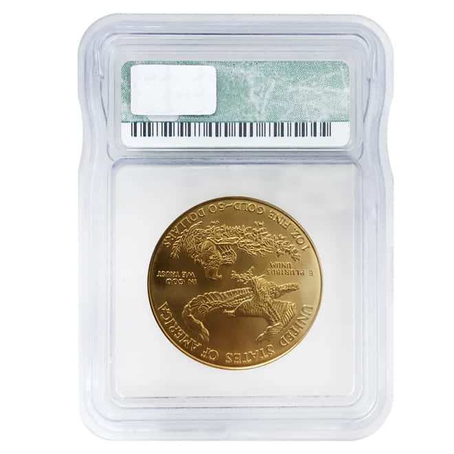 2002 1 oz $50 Gold American Eagle ICG MS 70