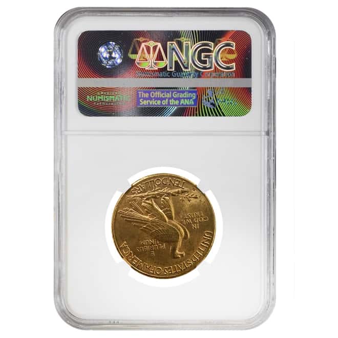 1910 D $10 Indian Head Gold Eagle NGC MS 62