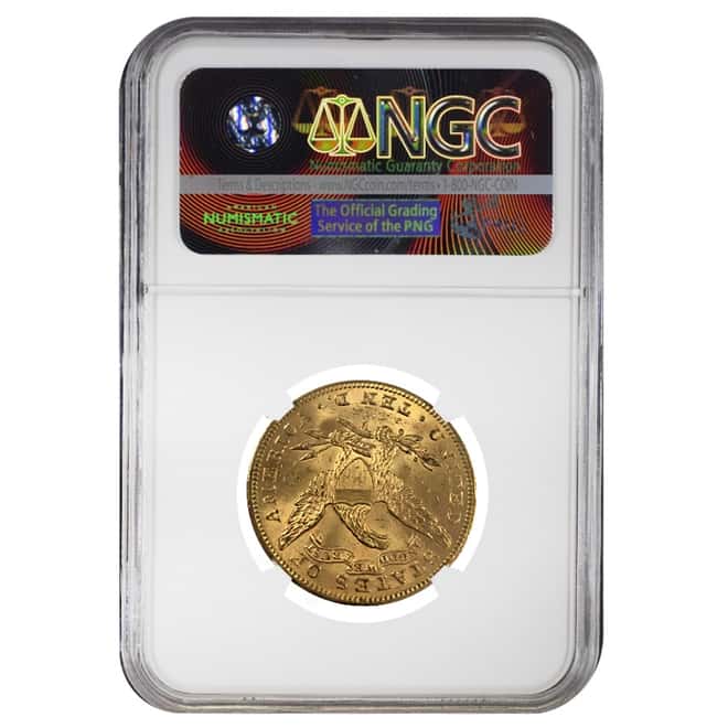 1893 $10 Liberty Head Gold Eagle Coin NGC MS 62