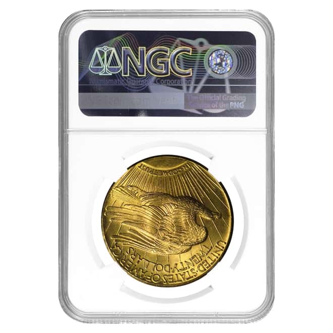 1927 $20 Gold St. Gaudens Double Eagle Coin NGC MS 65