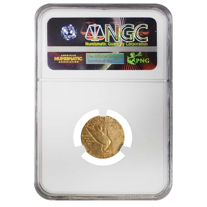 1929 $2.5 Gold Quarter Eagle Indian Head NGC MS 63