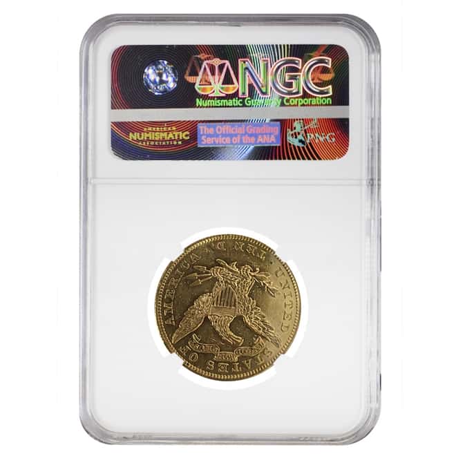 1882 $10 Liberty Head Gold Eagle Coin NGC AU 58