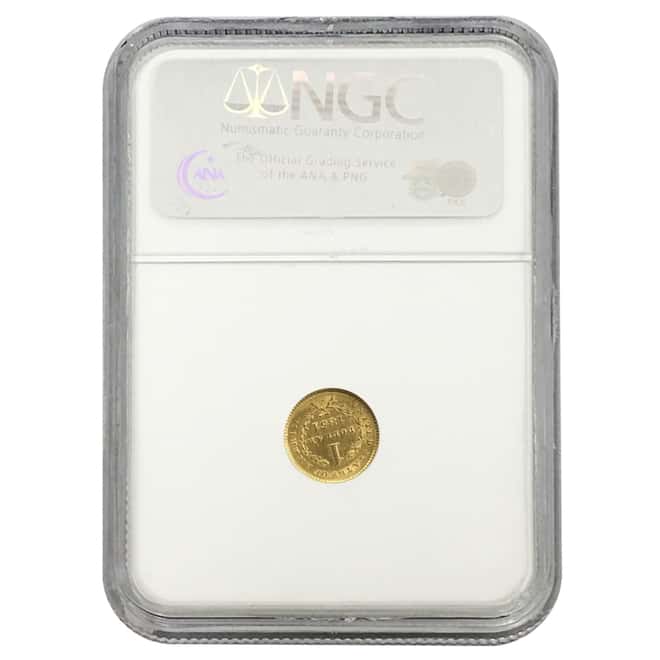 1851 $1 Liberty Head Gold Coin NGC MS 61