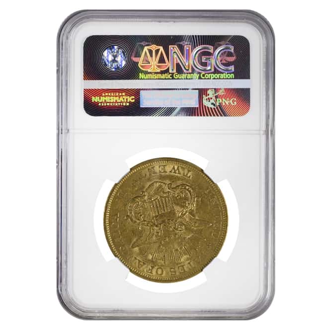 1855 $20 Liberty Head Double Eagle Gold Coin NGC AU 55+