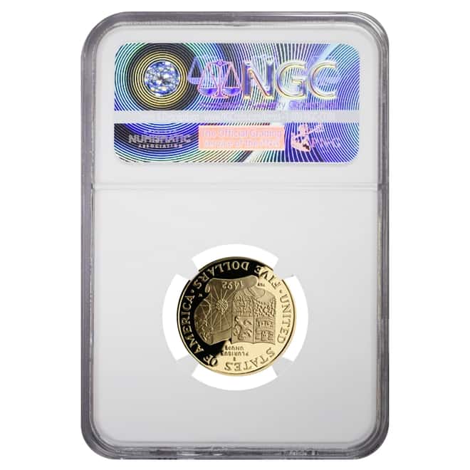 1992 W Gold $5 Proof Commemorative Columbus NGC PF 70 UCAM