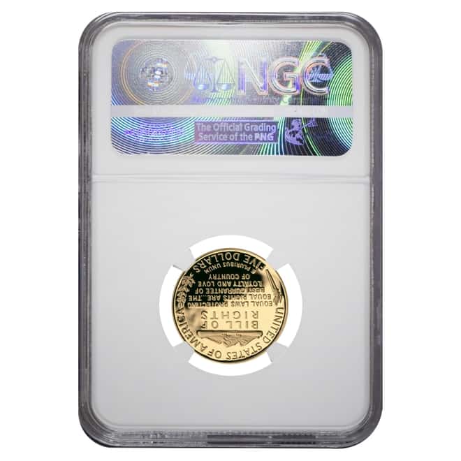 1993 W Gold $5 Proof Commemorative James Madison NGC PF 70 UCAM