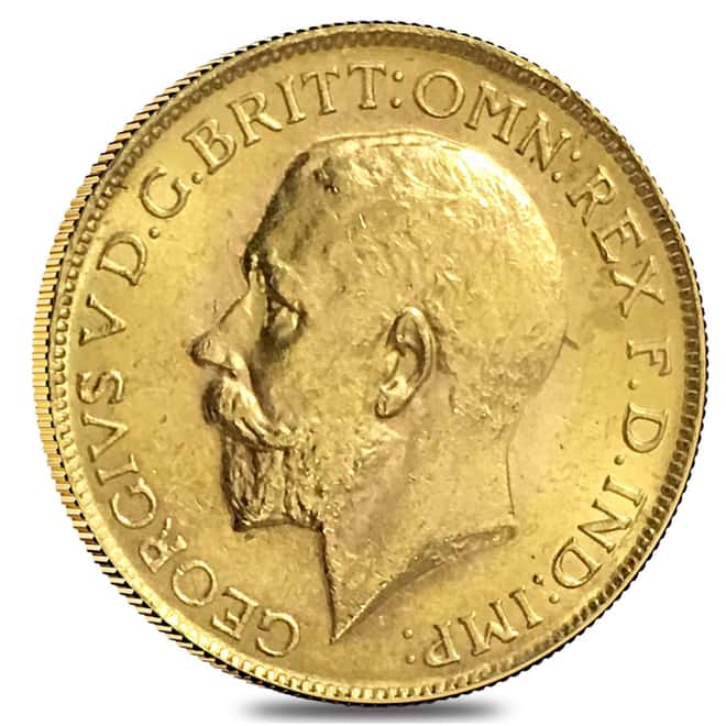 1925-1932-SA South Africa Gold Sovereign George V AU/BU