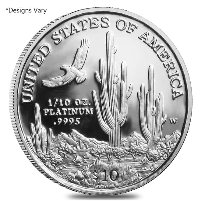 1/10 oz Proof Platinum American Eagle In Cap (Random Year)