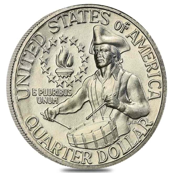 $10 Face Value 1976 Bicentennial Washington Quarter 40% Silver 40-Coin Roll (BU)