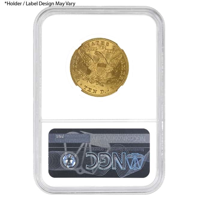 $10 Liberty Head Gold Eagle NGC MS 63+ (Random Year)