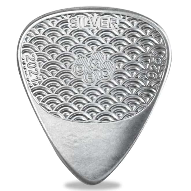 2021 10 gram PAMP Suisse Sterling Silver Heavy Playable Fender 351 Guitar Pick .925 Fine (w/Box)