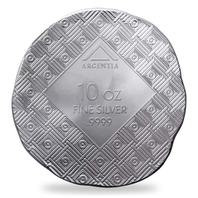 10 oz Argentia Medusa High Relief Silver Round .9999 Fine