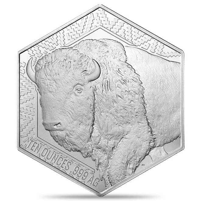10 oz Buffalo Warrior Silver Hexagon Bar .999 Fine