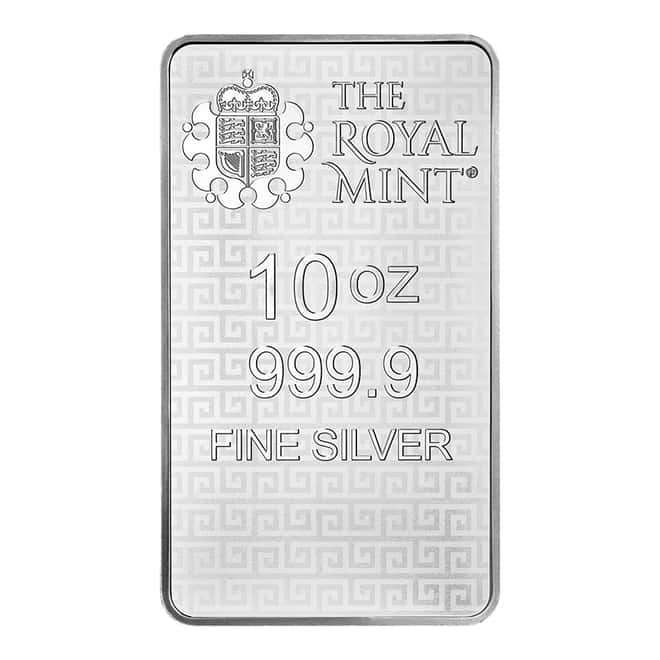 10 oz Great Britain Three Graces Silver Bar .9999 Fine