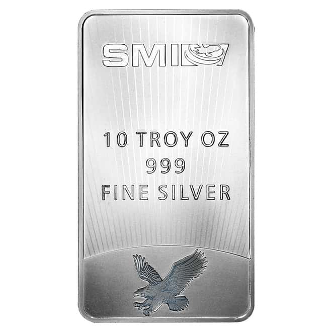 10 oz Sunshine Mint Mercury Silver Bar .999 Fine