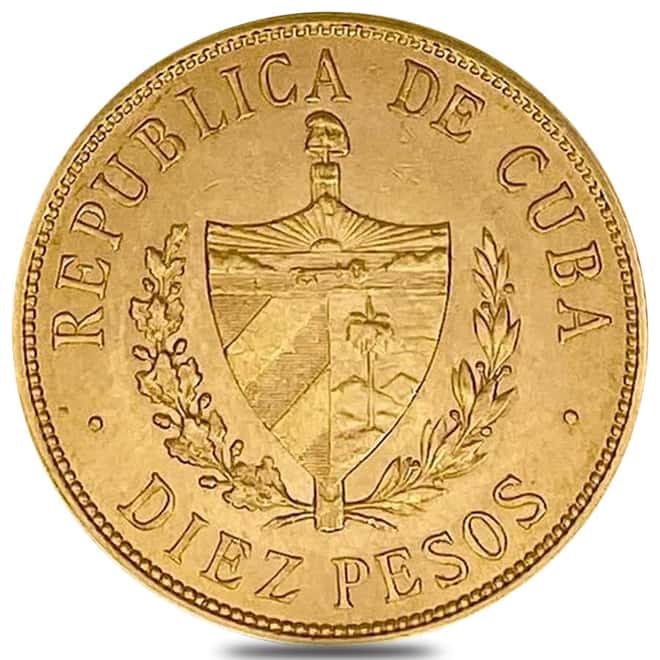10 Pesos Jose Marti Gold Coin AU/BU (Random Year)