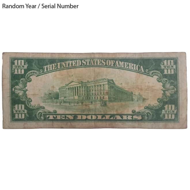 $10 Silver Certificate Currency Note Blue Seal Cull (Random Year)