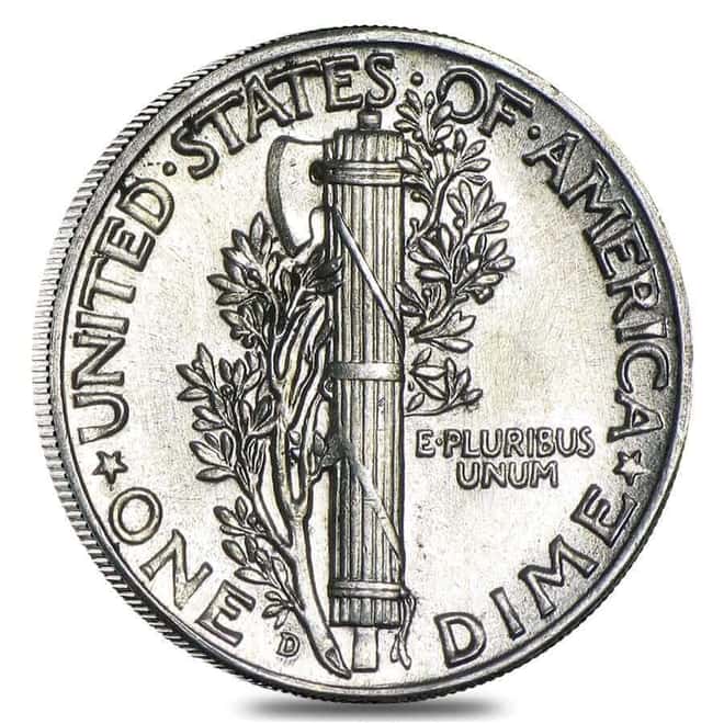 10C Mercury Dime 90% Silver Coin BU