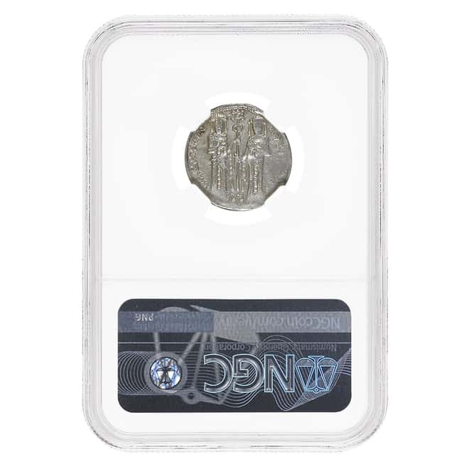 1294-1320 AD Byzantine Empire Andronicus II & Michael IX Silver Basilicon NGC Ch XF