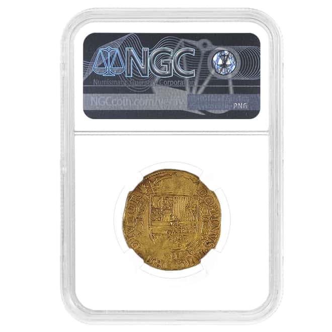 1555-76 Spanish Netherlands 1 Reaal D'or Gold Coin NGC XF 45