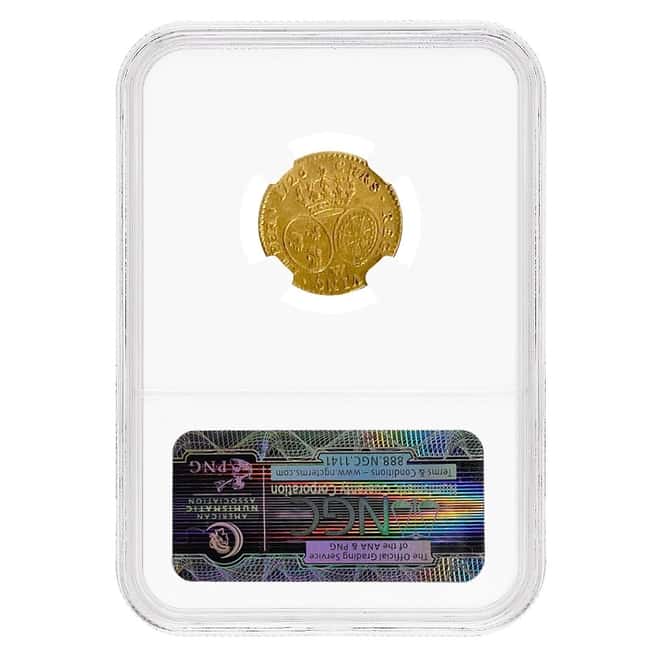 1726 W France 1/2 Louis D'or Gold Coin NGC XF Details