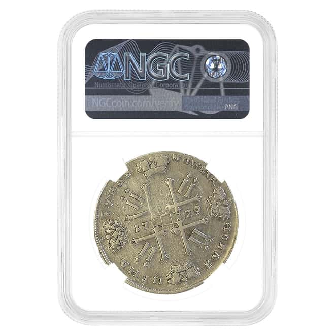 1729 Russia 1 Rouble Silver Coin NGC XF Details