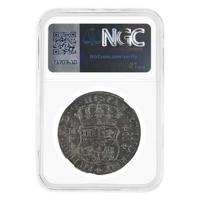 1737 Mexican Philip V 8 Reales Silver Coin NGC UNC Details