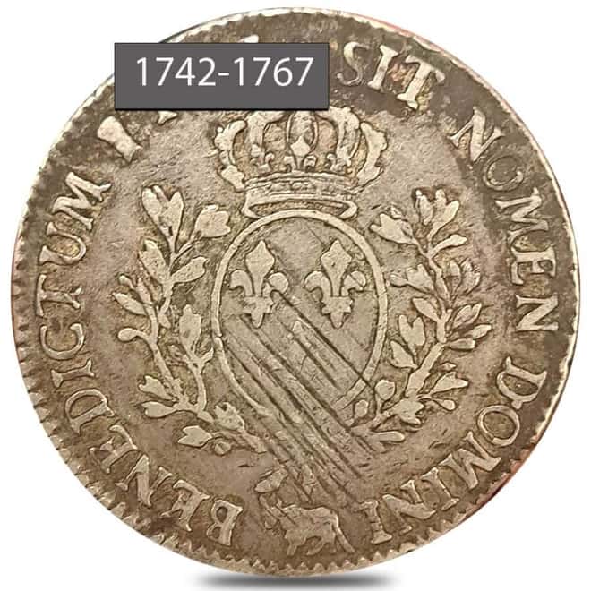 1742-1767 France 1 Ecu Louis XV Silver Coin Circ (Random Year)