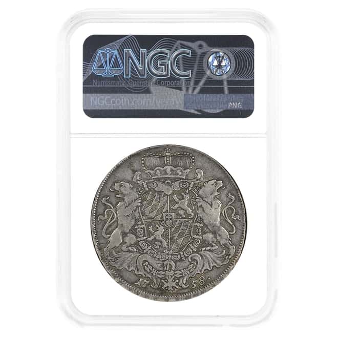 1758 Germany 1 Thaler Bavaria Dav-1948 Silver Coin NGC VF 30